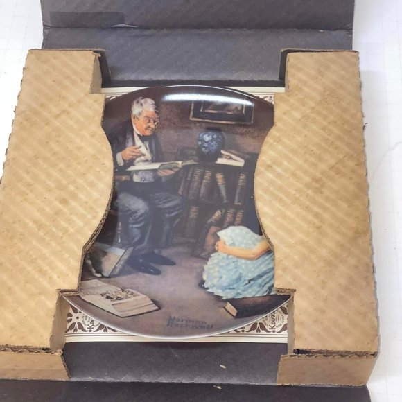 Norman Rockwell , The Story Teller 1984, Knowles Collector Plate with Box - Picture 9 of 10